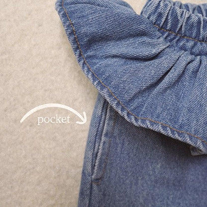 BANANAJ frill denim pants (80-135cm)