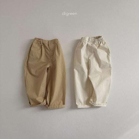 Digreen 簡約百搭直筒長褲 (kids 85-130cm)