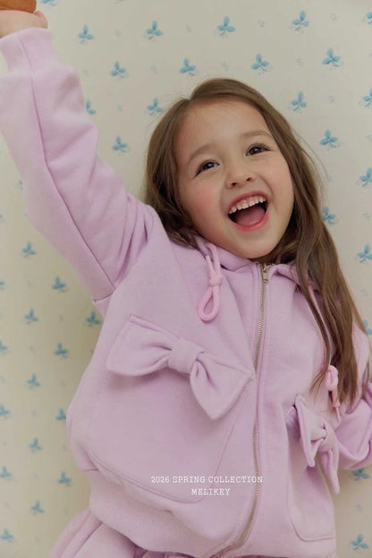 melikey ribbon pocket hoodie (~80-140cm)