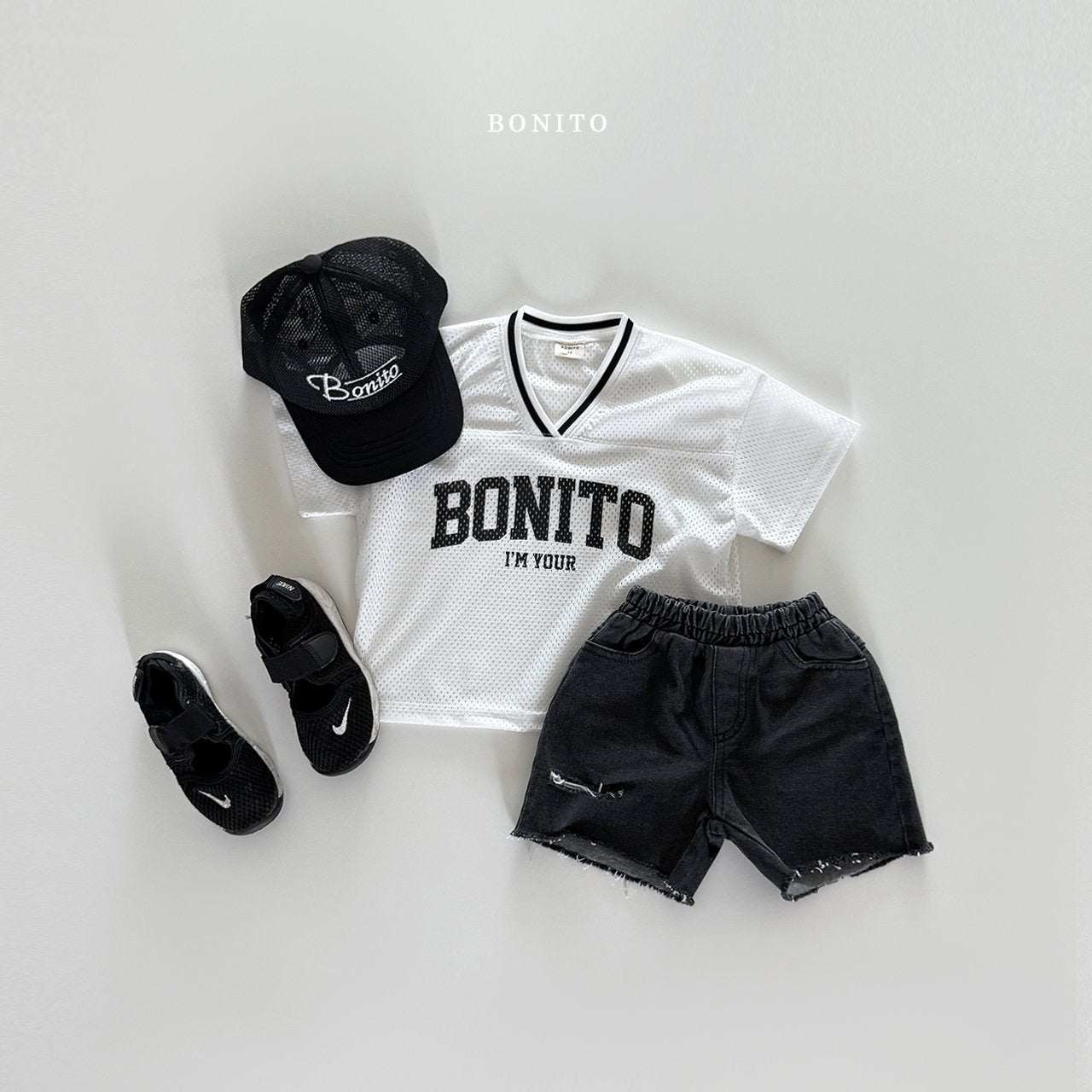 bonito cutting denim shorts (70-140cm)
