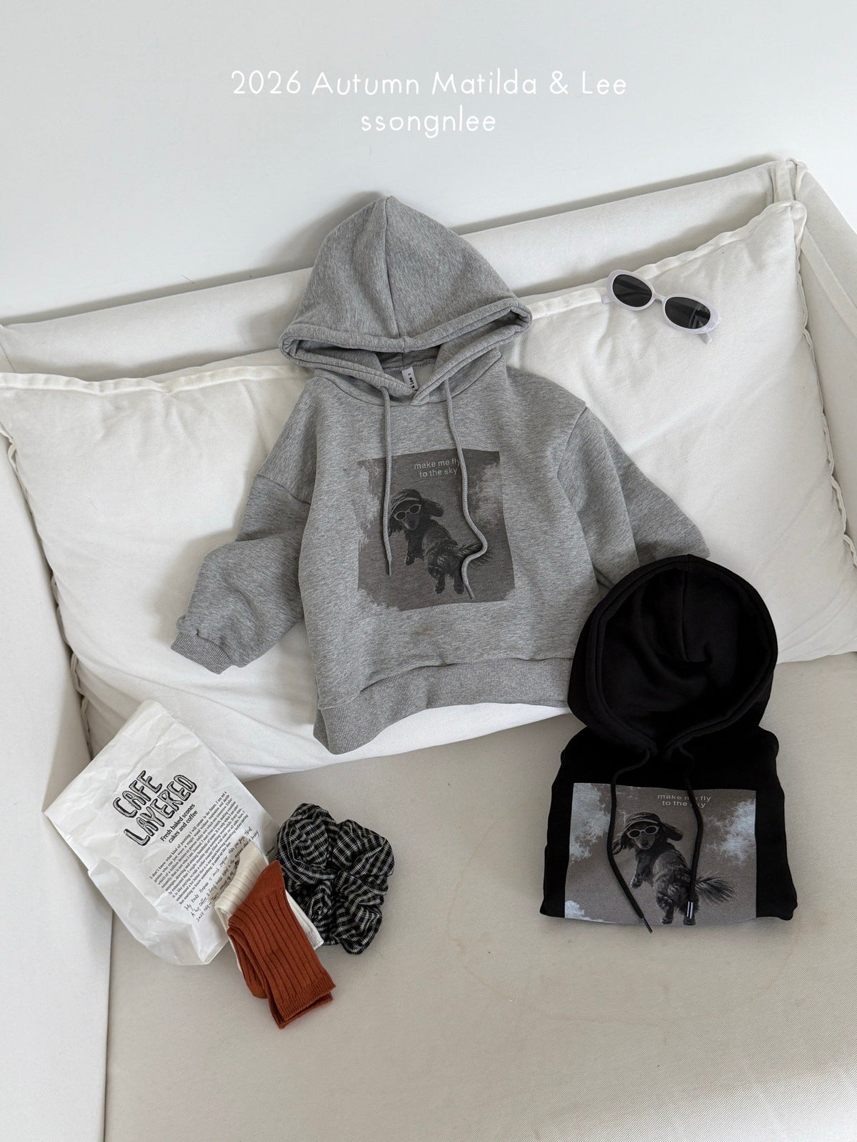 matilda&lee jumping dog hoodie (85-165cm)