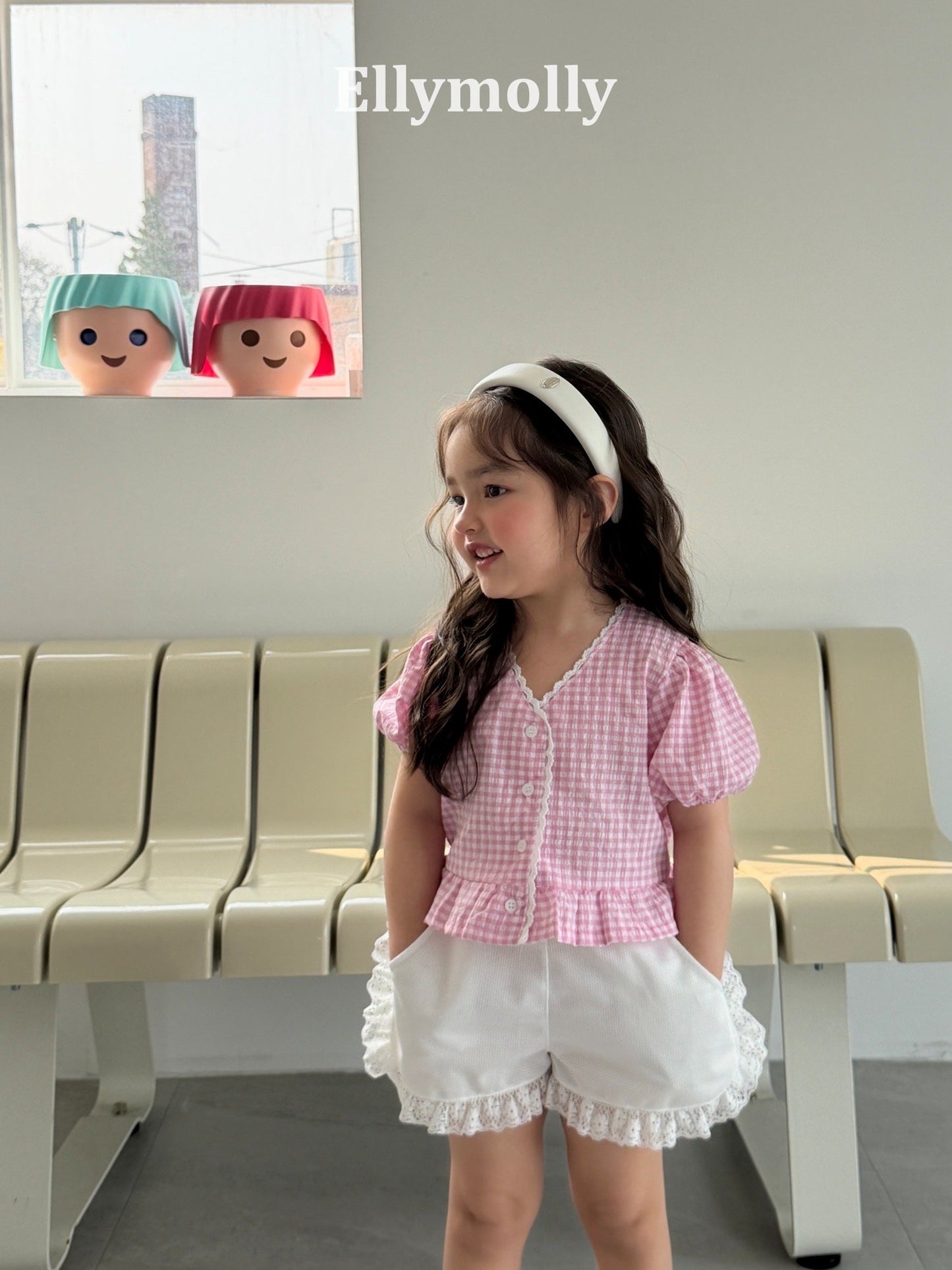 ELLYMOLLY mesh frill shorts (90-145cm)