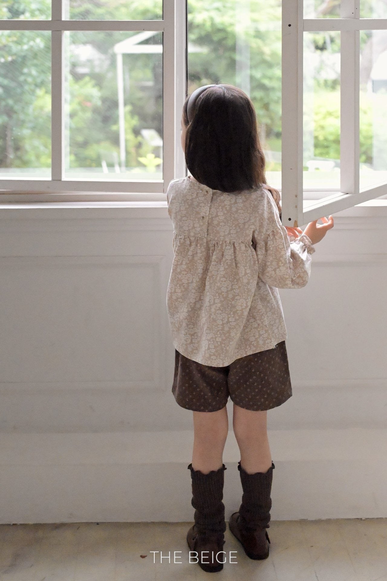 the beige flower blouse (80-120cm)