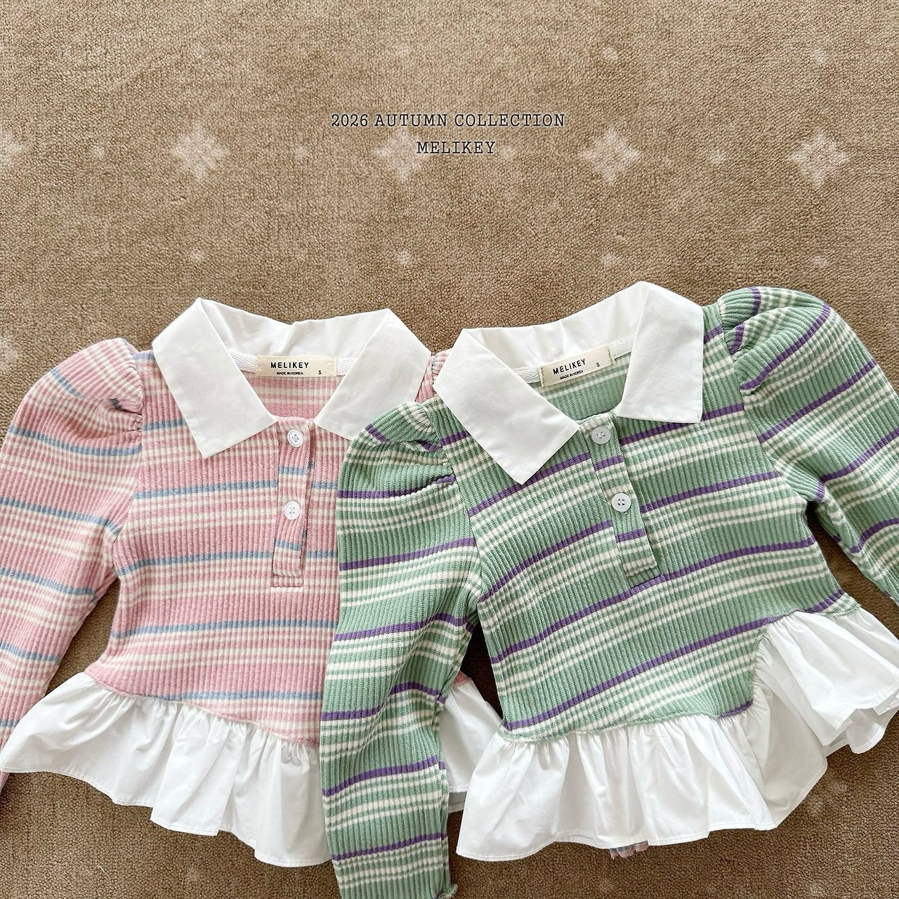 melikey diagonal frill collar t (~80-140cm)