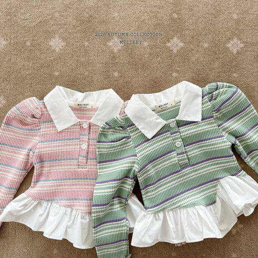 melikey diagonal frill collar t (~80-140cm)