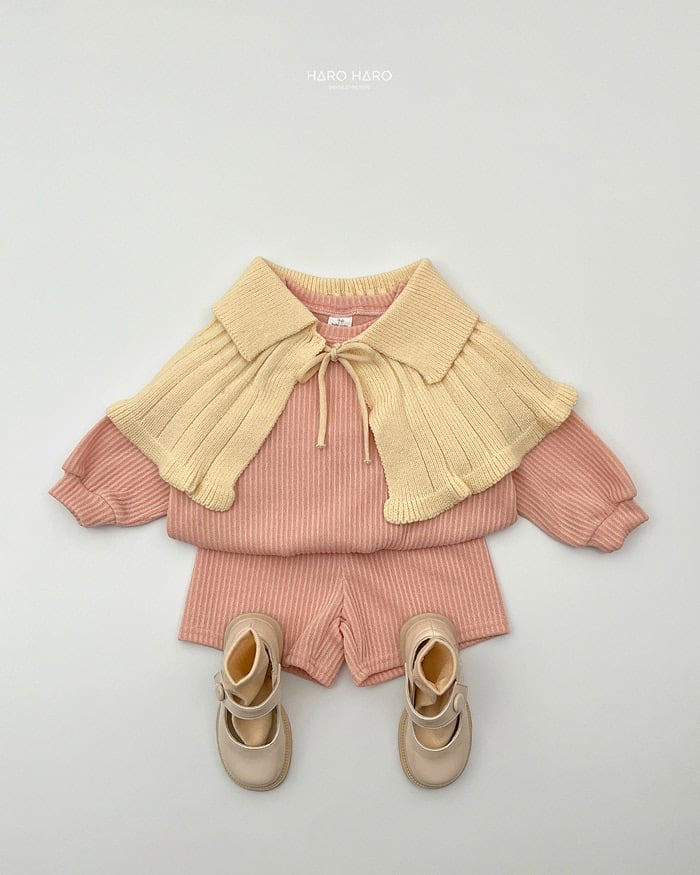 HAROHARO brownie knit cape