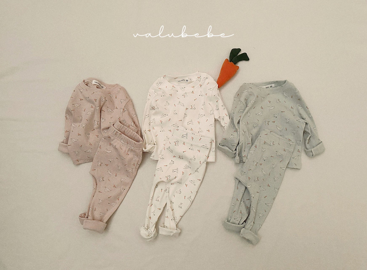 valubebe rabbit carrot indoor wear set(60-80)