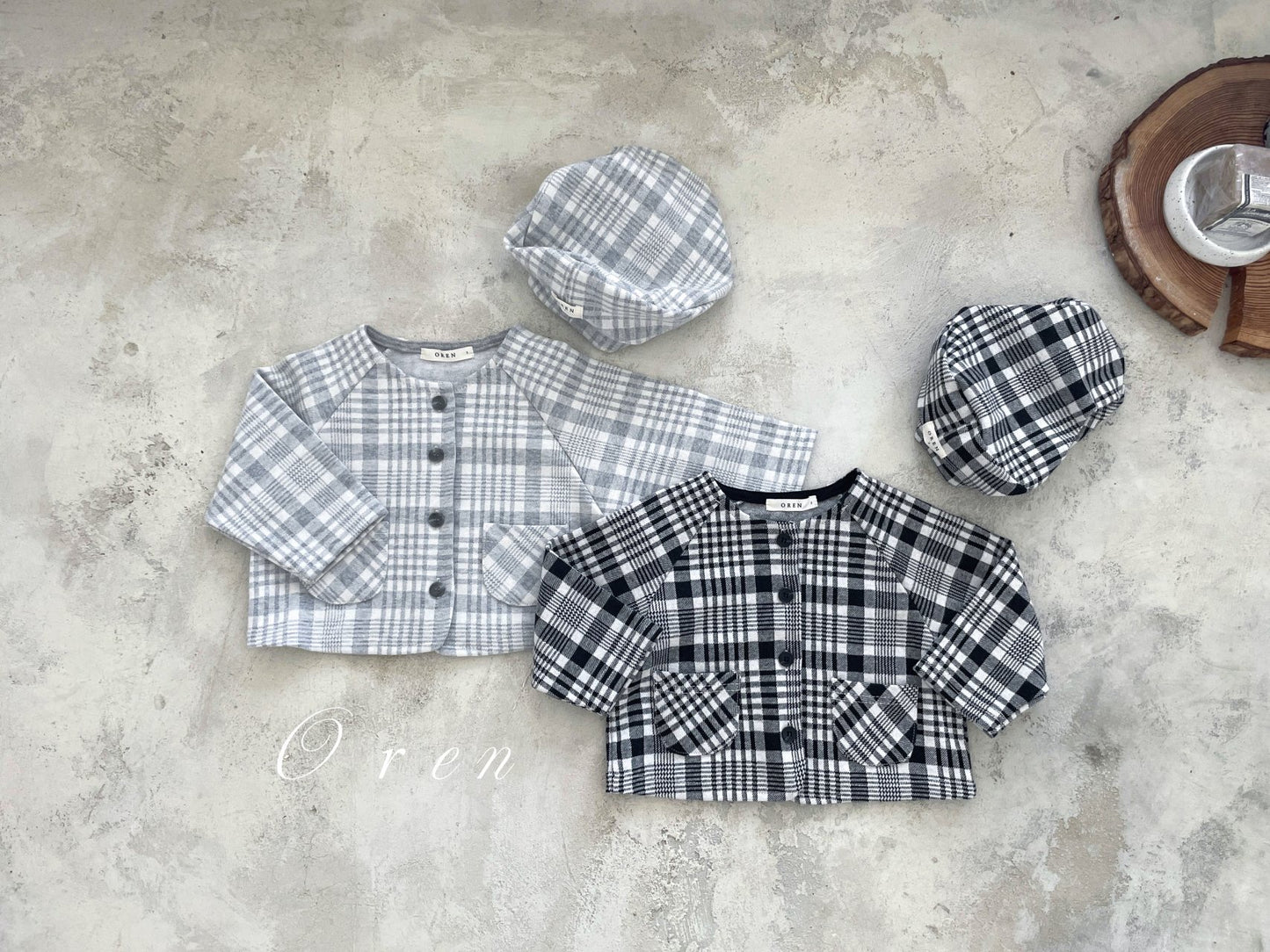 OREN tartan check beret