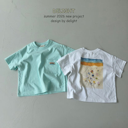 Delight 親子款小口袋沙灘Tee (kids & adult )