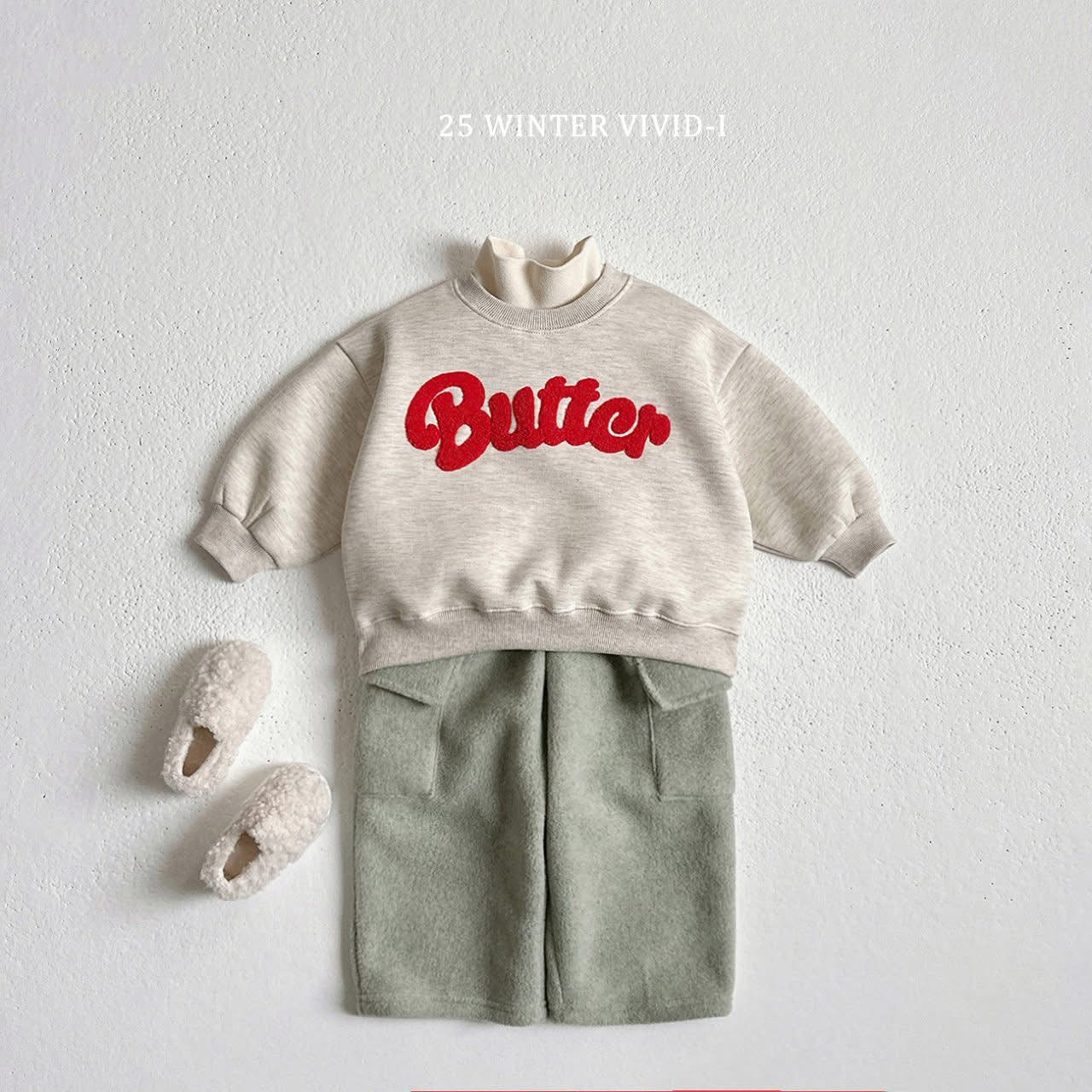 Vivid 毛毛字Butter上衣 (75-135cm)