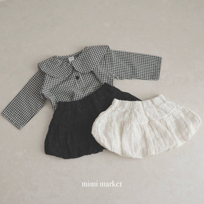 mimi market check sailor blouse (75-90cm)