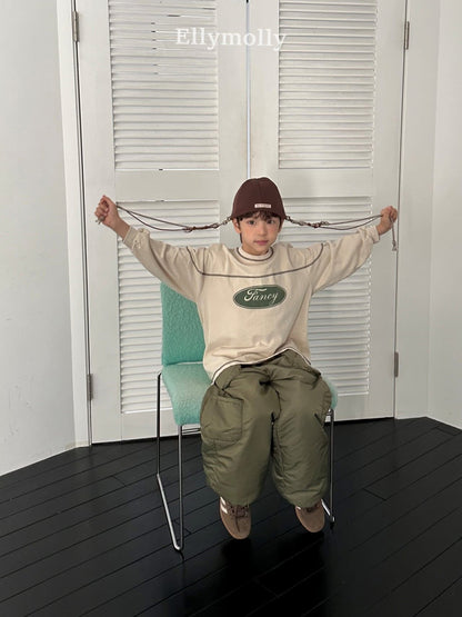 EllyMolly Fancy美式車線寬鬆上衣 (90-160cm)