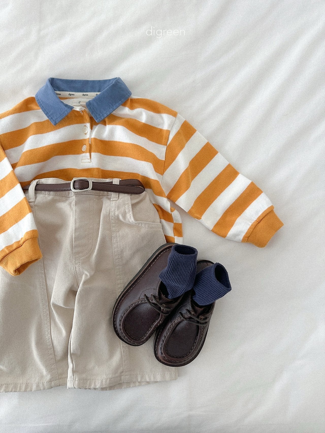 digreen striped collar mtm (85-130cm)