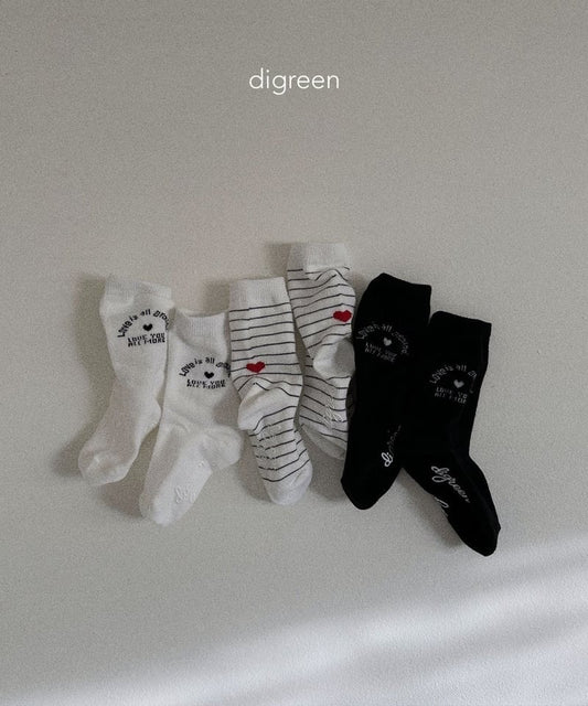 digreen love socks (12-23cm)