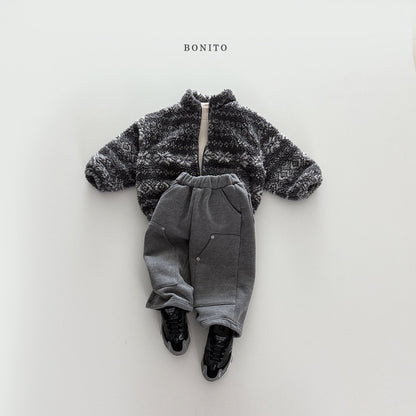 Bonito snowflake tumble zip-up (~80-140cm)