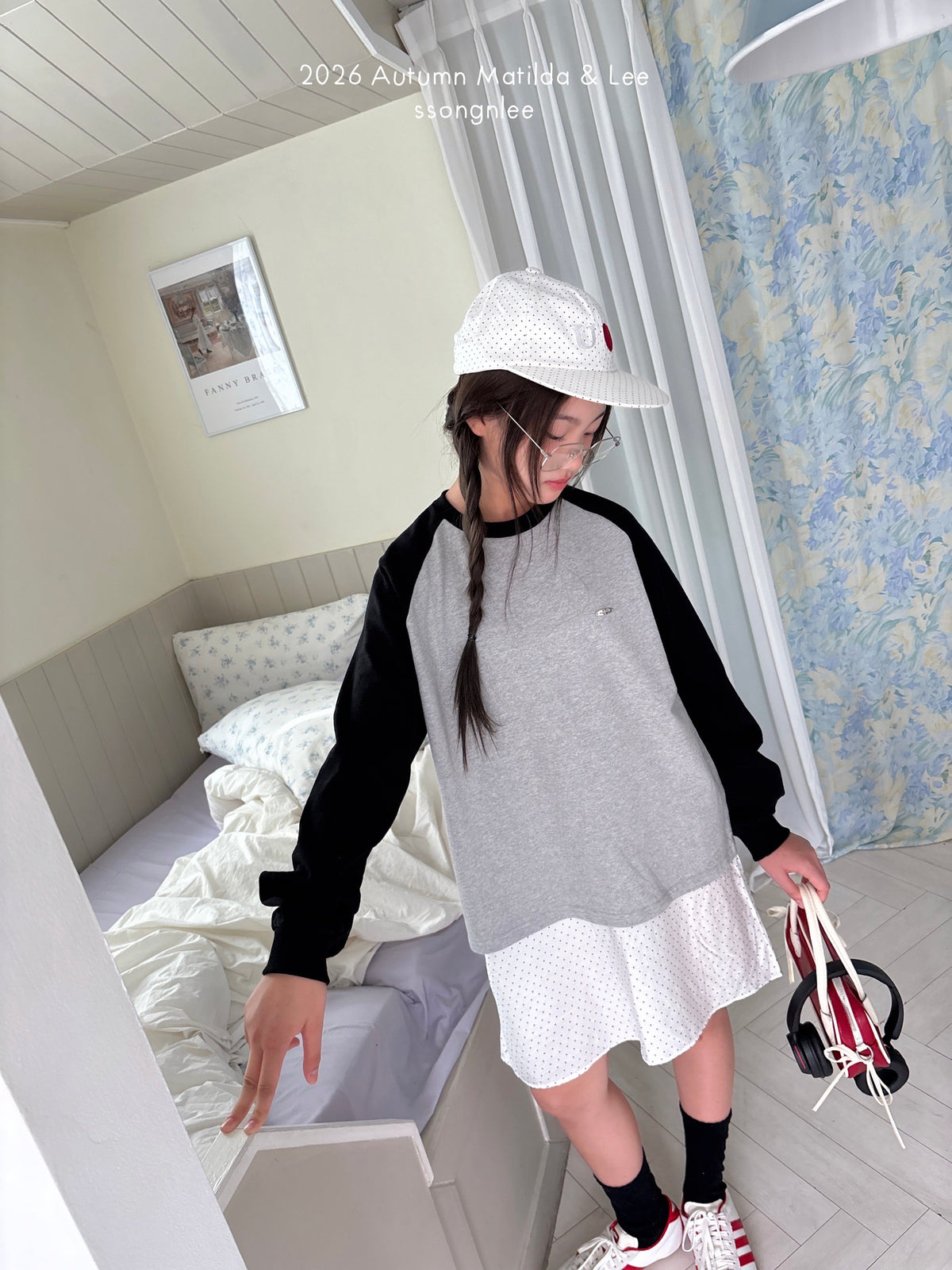 matilda&lee color matching raglan tee (85-165cm)
