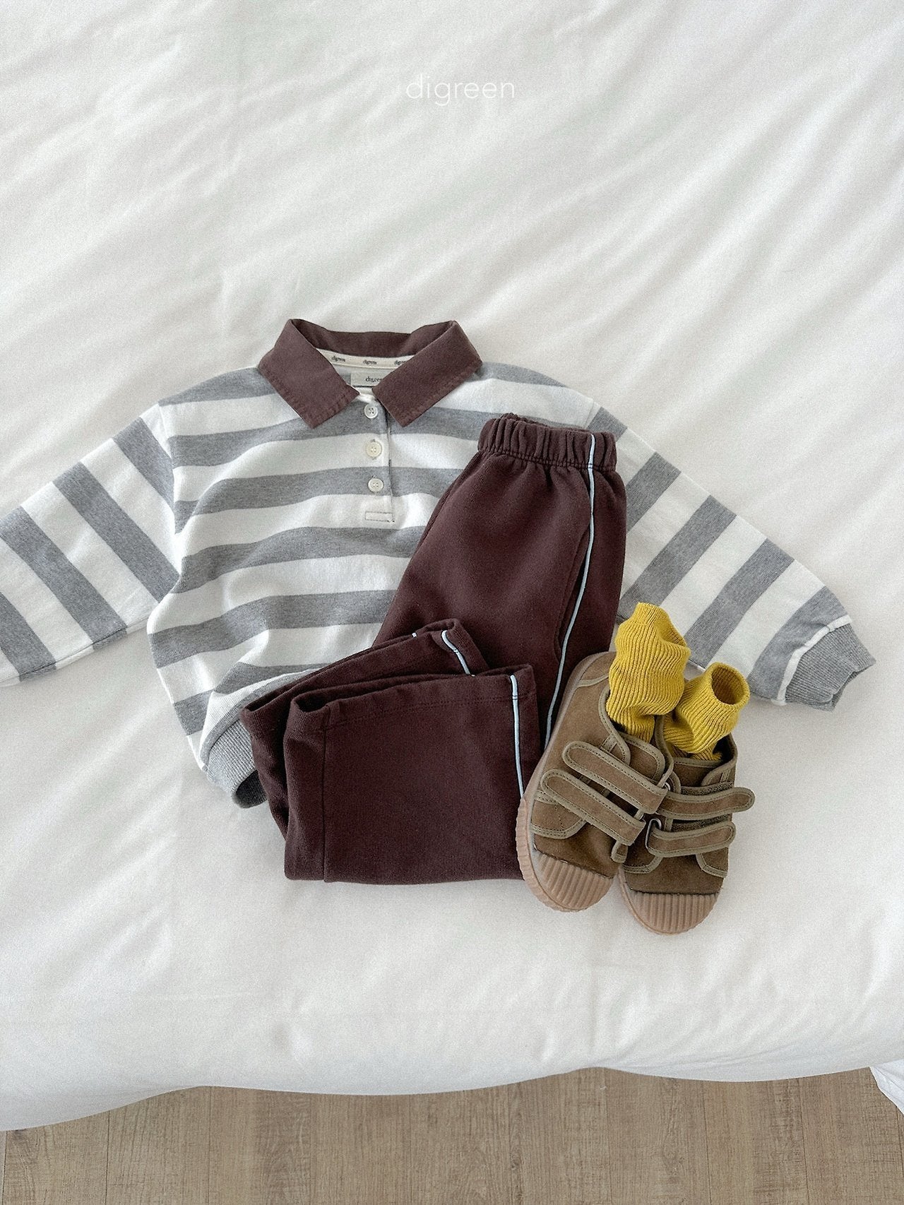 digreen striped collar mtm (85-130cm)