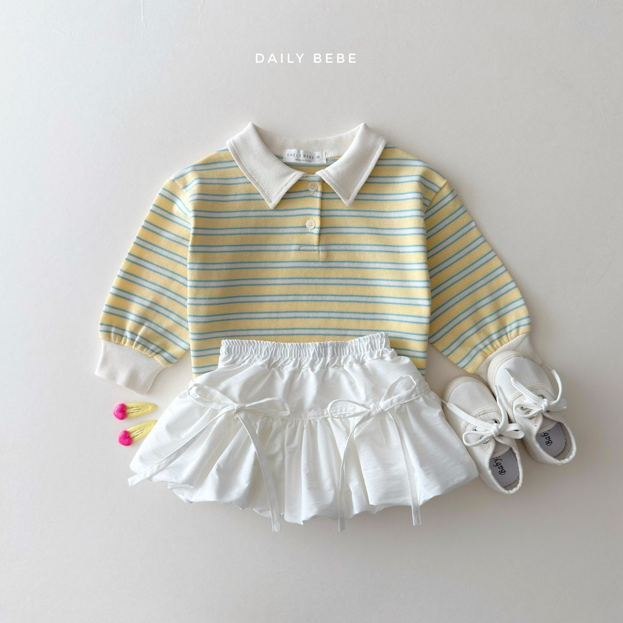 DAILYBEBE stripe collar T (75-145cm)