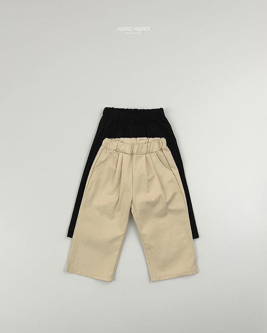 HAROHARO 1+1 Cotton pleated pants (85-140cm)