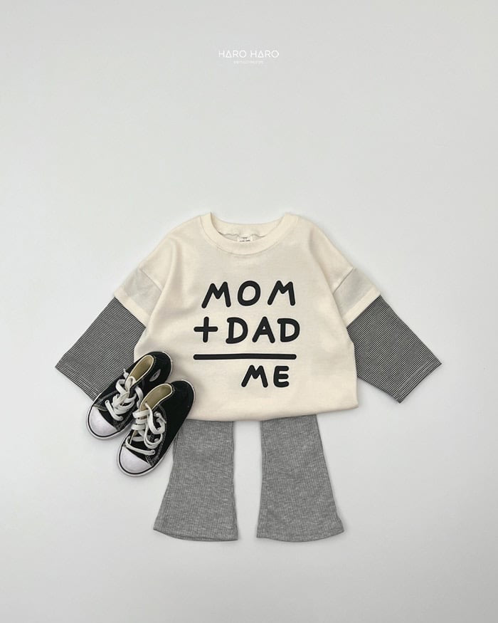 HAROHARO its me layered tee (85-140cm)