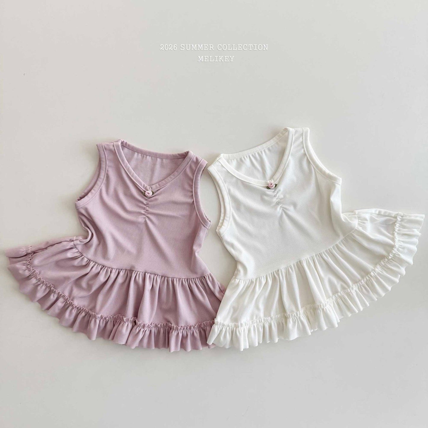 melikey rose frill tank top ,(~80-140cm)