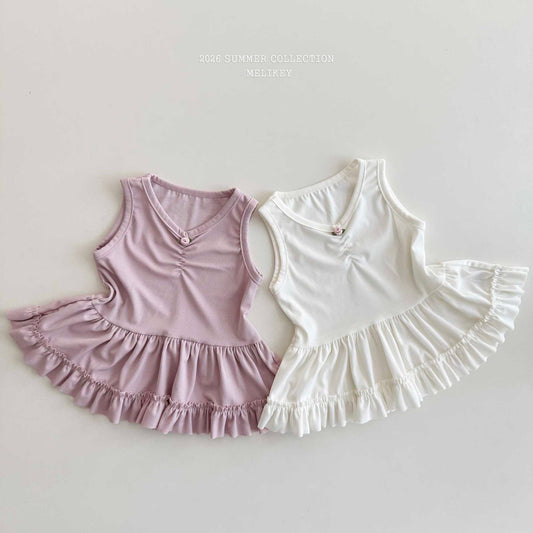 melikey rose frill tank top ,(~80-140cm)