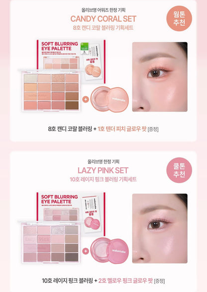 限量套裝 ✨ WAKEMAKE Soft Blurring Eye Palette 16色眼影盤 + 附送高光霜