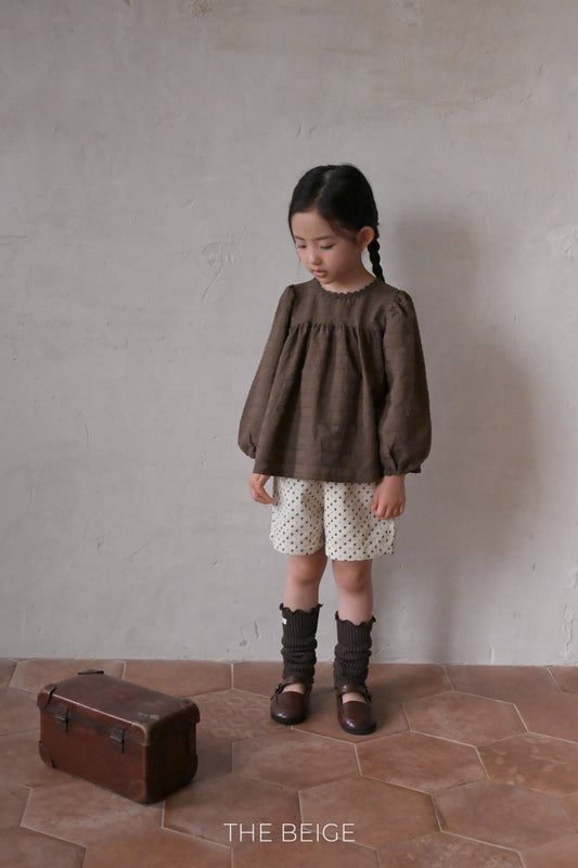 the beige jacquard blouse (80-120cm)