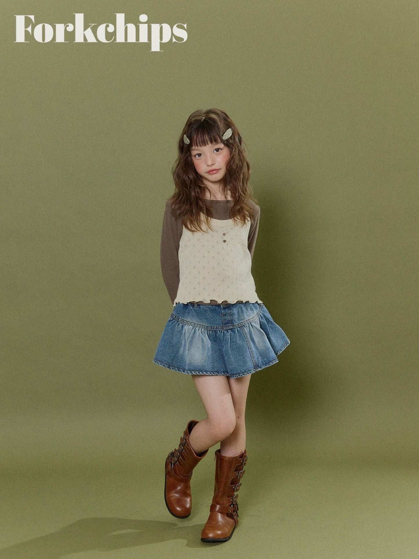 FORKCHIPS hug grade tee (95-160cm)
