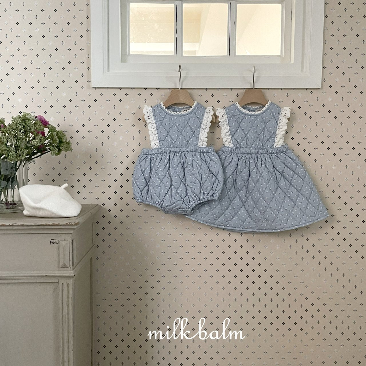 milkbalm laura quilting suit (3-18m)