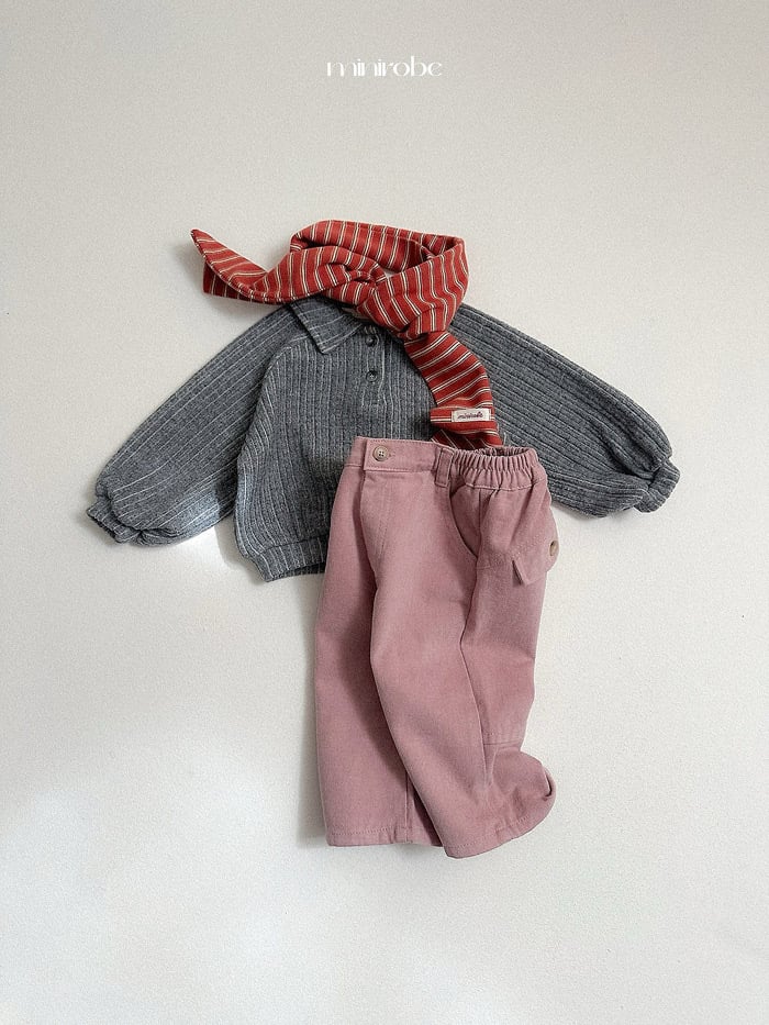 minirobe button peach pants (75-110cm)