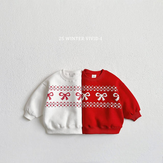 Vivid 紅白蝴蝶結上衣 (75-135cm)