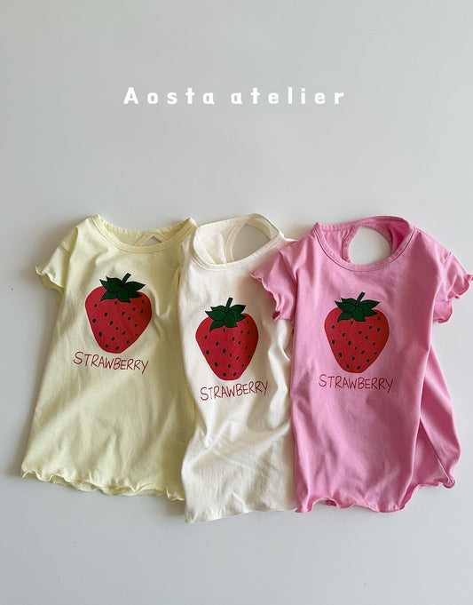 Aosta strawberry dress(70-110cm)