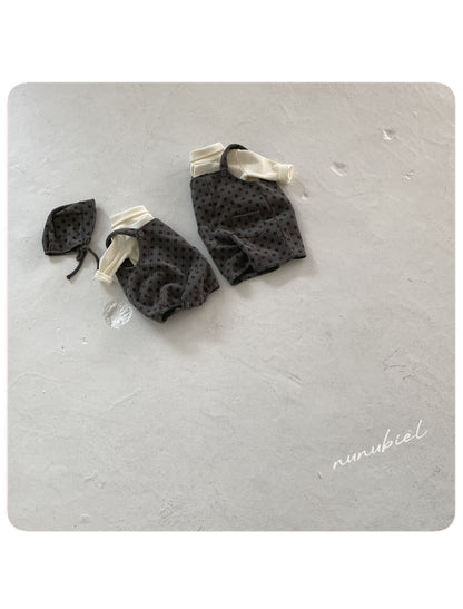 nunubiel dote jump romper & bonnet (3-18m)