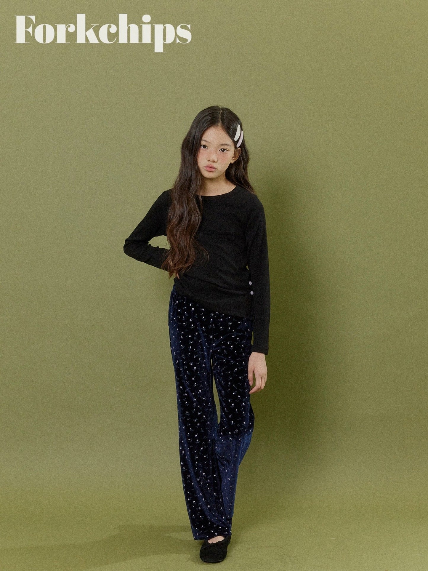 FORKCHIPS bloom velvet pants (95-160cm)