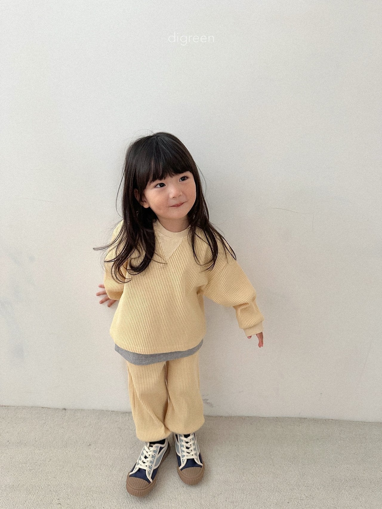 digreen flat waffle pants (85-130cm)