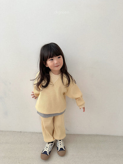 digreen flat waffle pants (85-130cm)