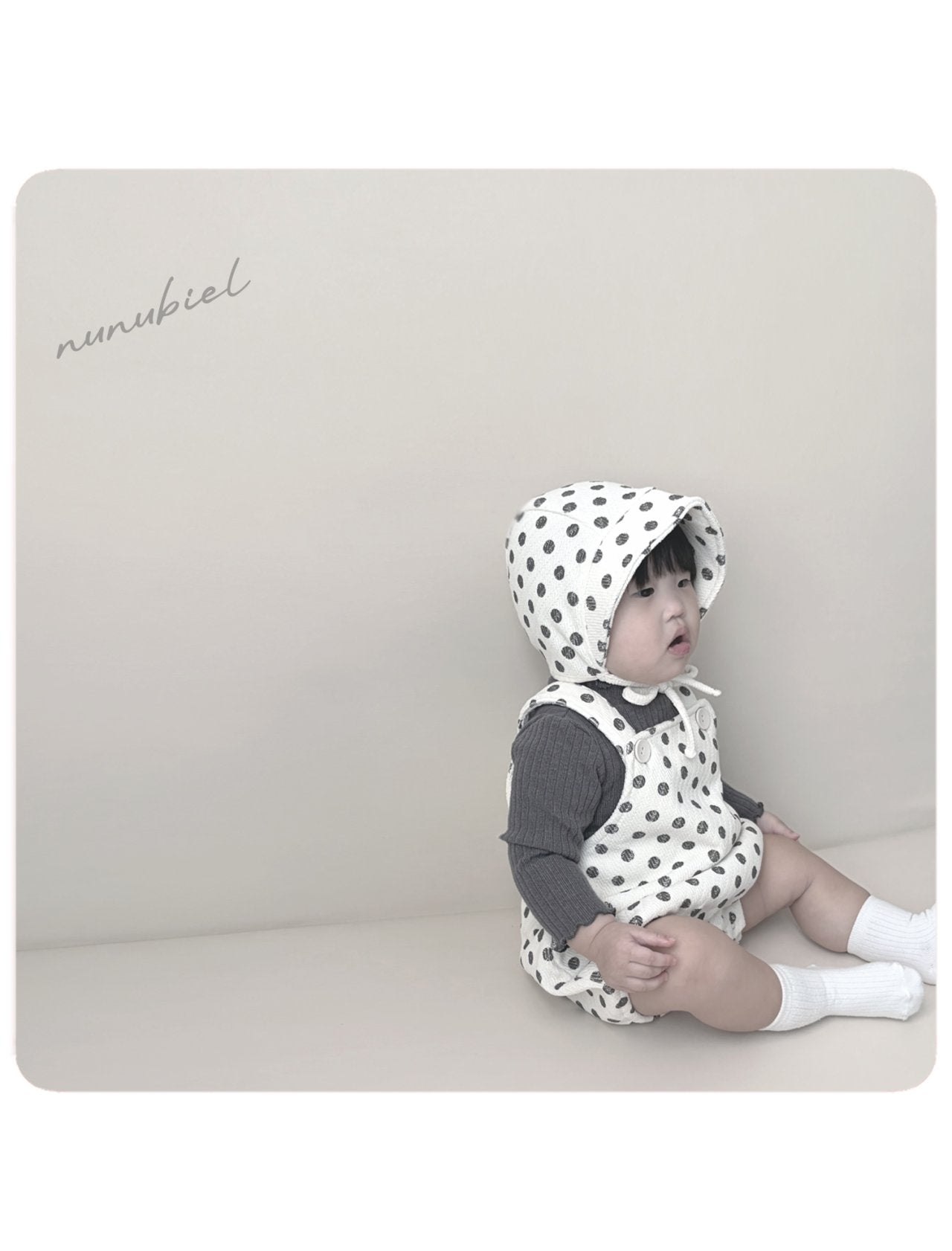 nunubiel dote jump romper & bonnet (3-18m)