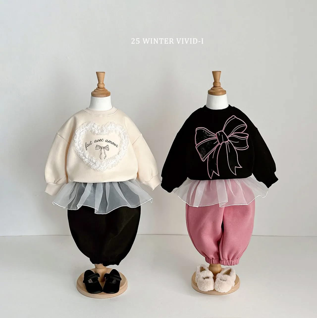 Vivid 透紗拼素色縮口褲 (75-135cm)