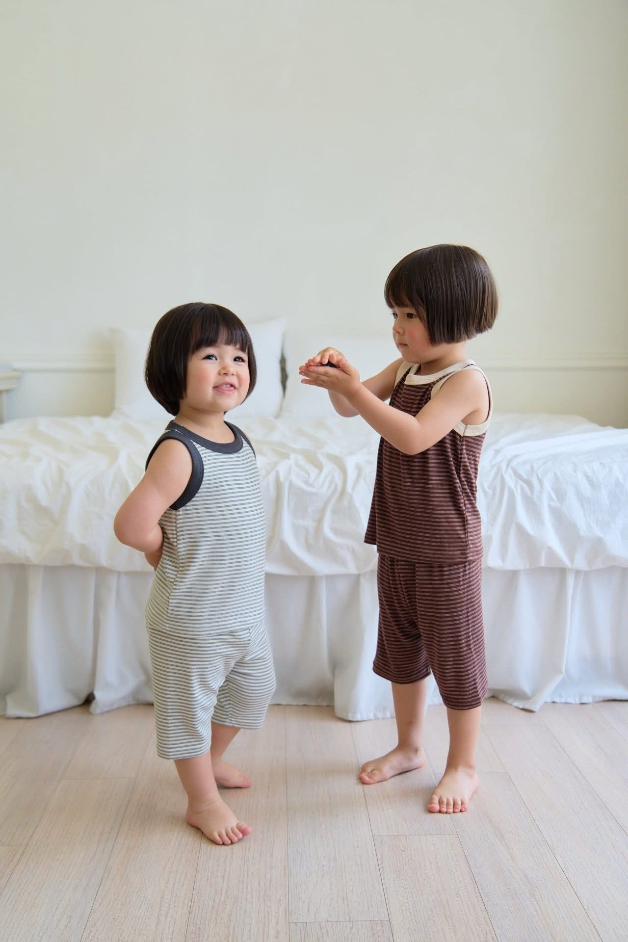 Dajoa 文青條紋套裝居家服 (70-115cm)