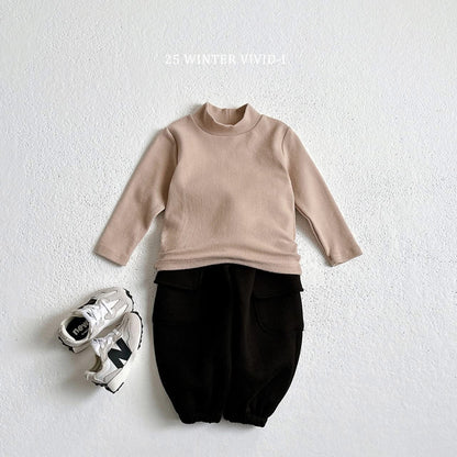 Vivid 素色微高領上衣 (75-135cm)