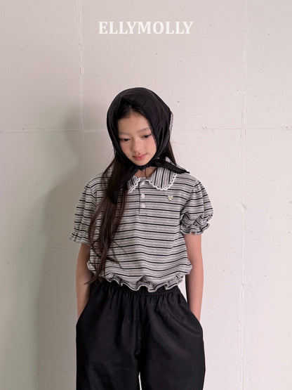 ELLYMOLLY curling collar frill t (90-145cm)