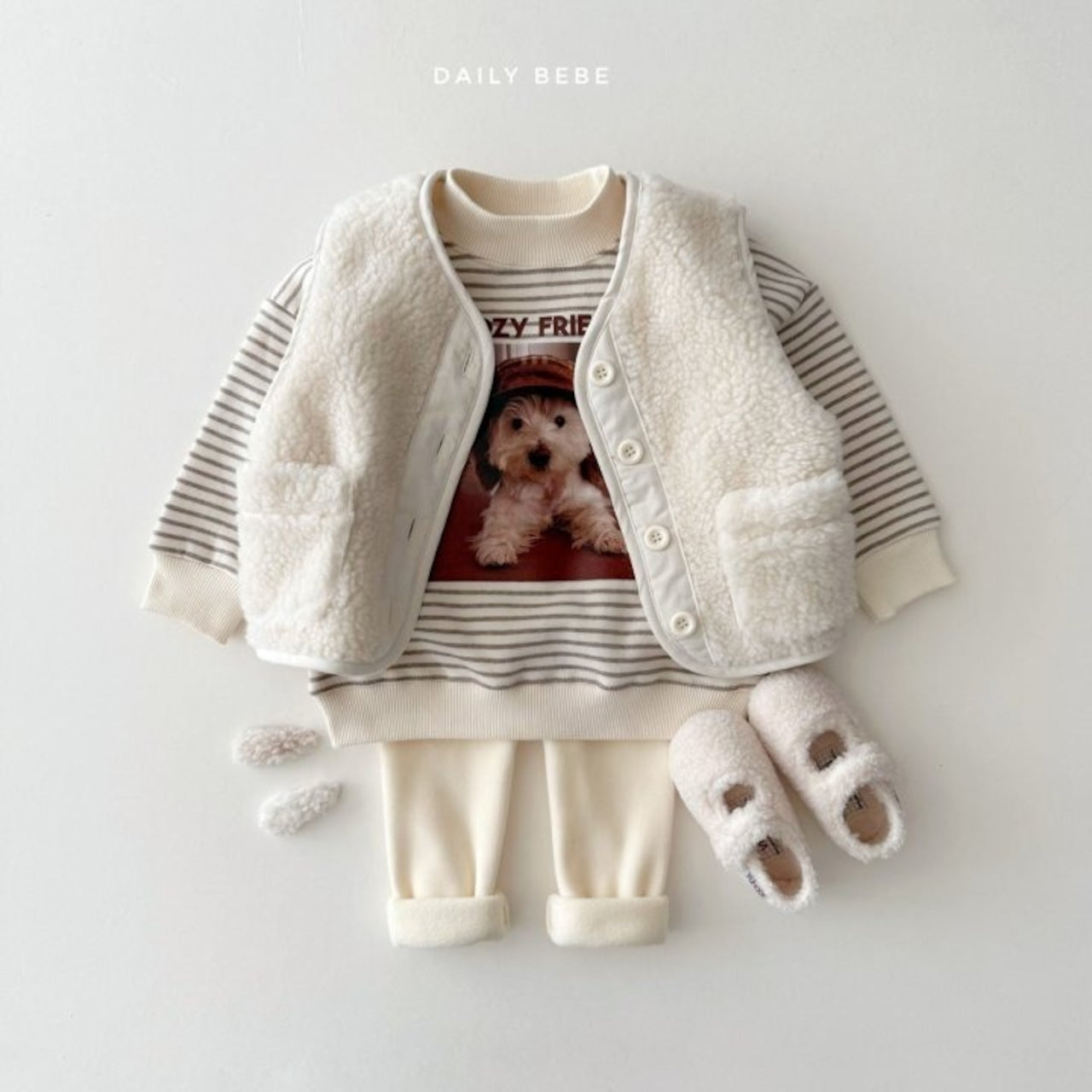 Dailybebe puppy half moon sweatshirt (75-140cm)