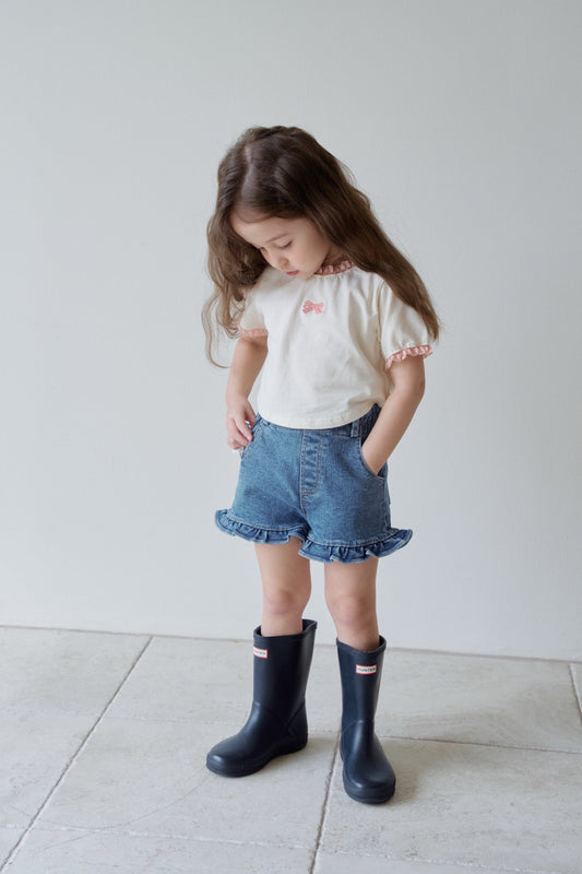 momoann frill denim shorts (90-140cm)