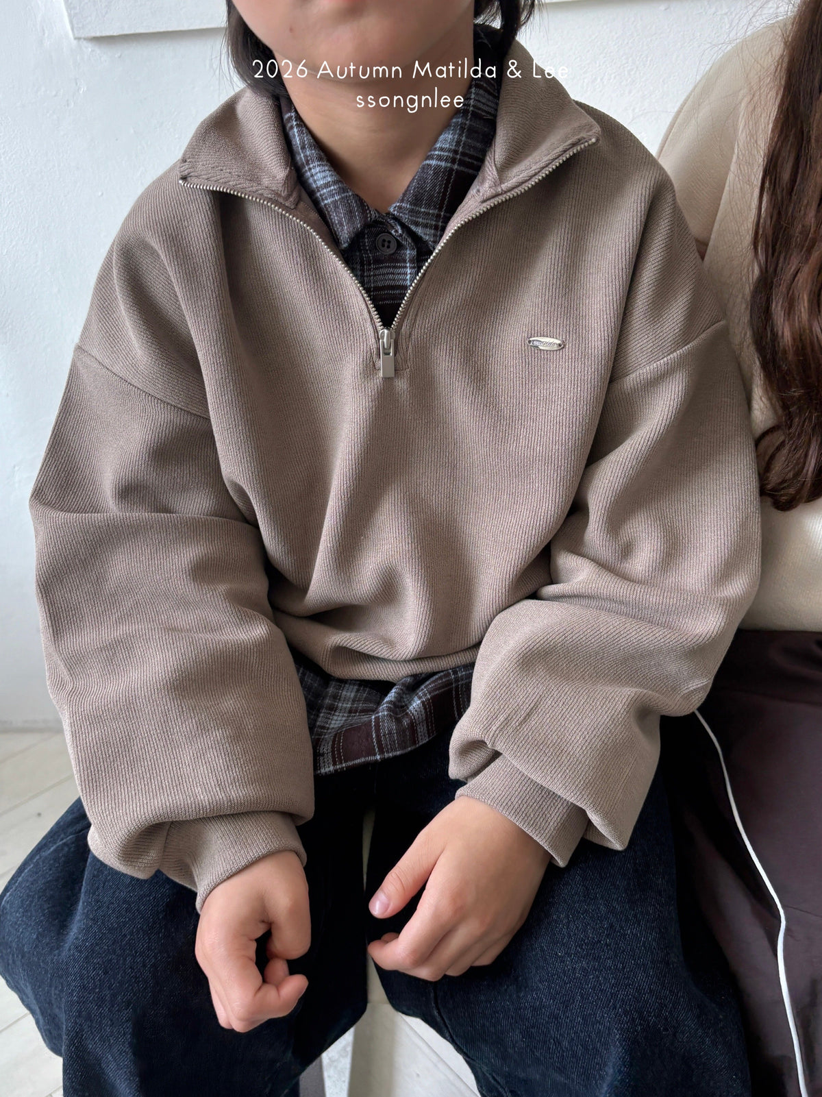 matilda&lee half zip up knit (85-165cm)