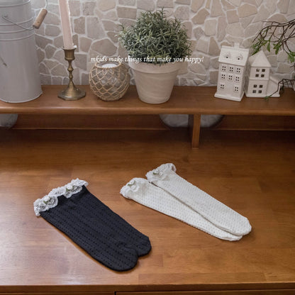 mkids rose lace socks