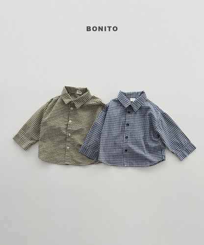 bonito check shirt (~80-140cm)