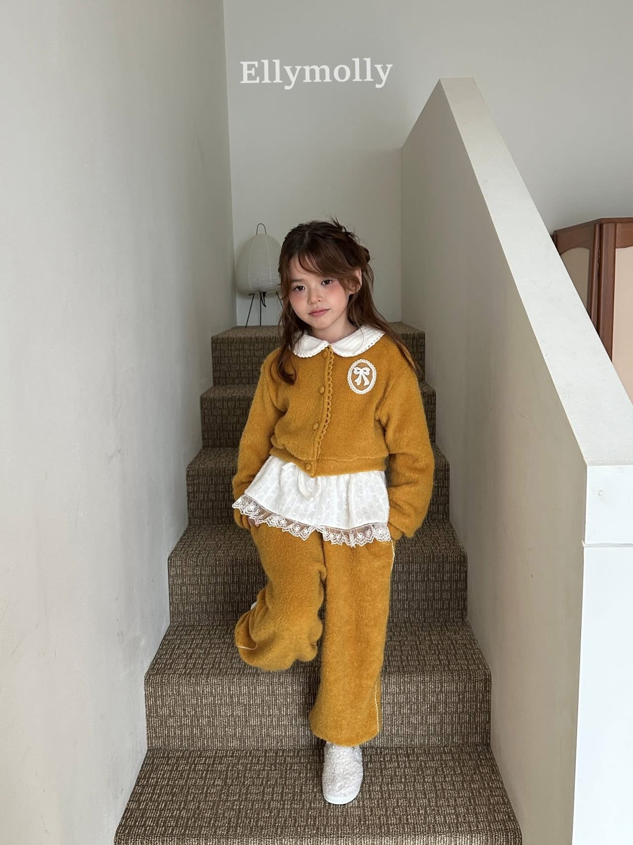 EllyMolly 軟糯毛絨絨縮口長褲 (90-160cm)