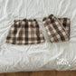 ninibello chocolate check skirt (80-125cm)