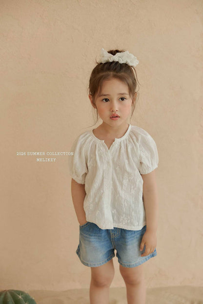 melikey mindul shirring blouse (~80-140cm)